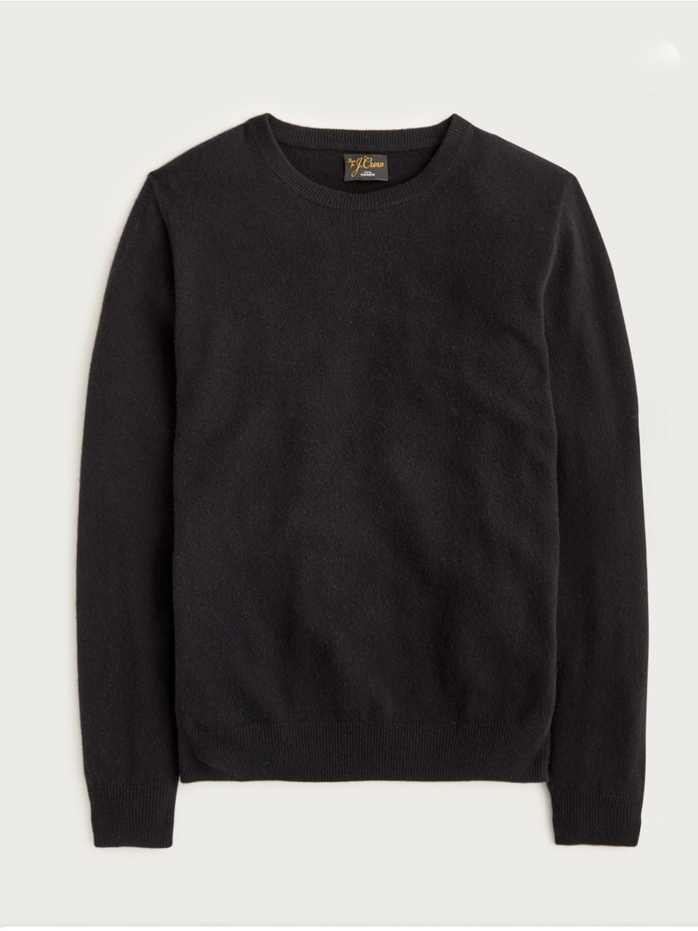 NWT J.Crew Classic 100% Grade-A Cashmere Crewneck Sweater Black Size L